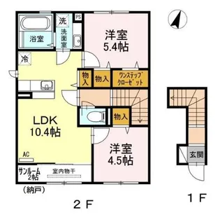 アリエッタ オール電化【2階】の間取り