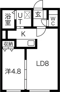ハビテ南郷【4階】の間取り