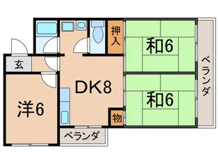 ハイツ ナカハラ【4階】の間取り