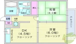 ヴィラクレストA棟【2階】の間取り