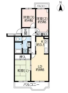 URうらわイーストシティけやき街【4階】の間取り