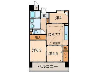 OPH北千里青山台1号棟【6階】の間取り