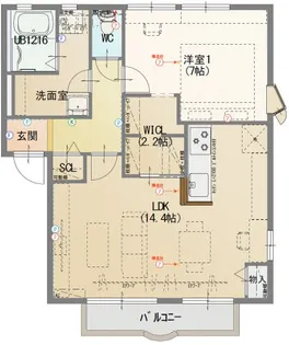 フレグランス新栄 E棟【1階】の間取り