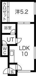 L’ouest円山【2階】の間取り