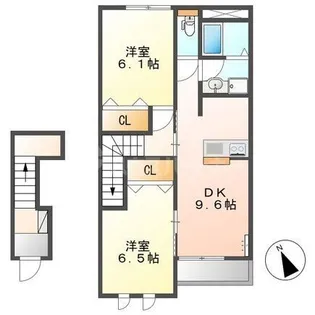 エスペランサB【2階】の間取り
