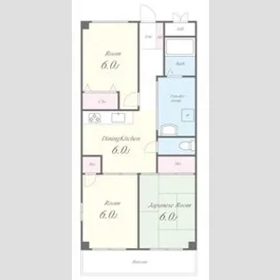 千里山アカシヤハイツ【3階】の間取り