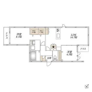 Eminence West【1階】の間取り