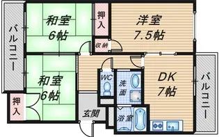 エクセル豊中【3階】の間取り