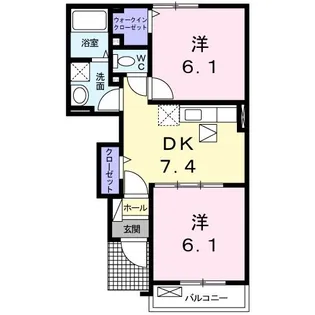 プロムナード・ベル【1階】の間取り