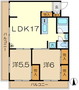 アメニティ35【3階】の間取り