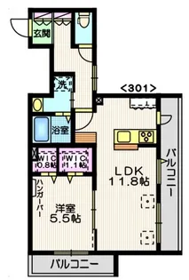 サントテール南品川【3階】の間取り