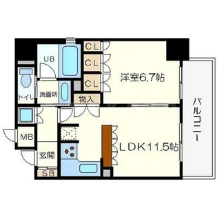 リーガル京町堀【8階】の間取り