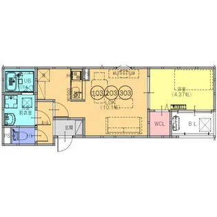 F+style藤井寺道明寺6号館【2階】の間取り