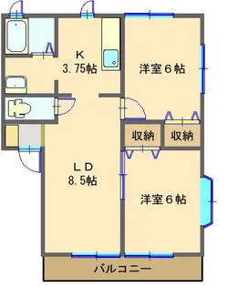 アルペンヒルB【1階】の間取り