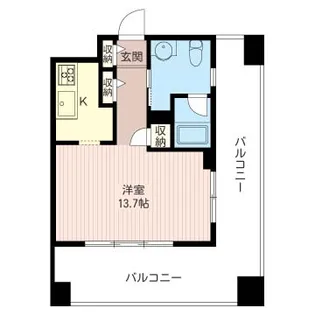 レジデンスシャルマン月島【8階】の間取り