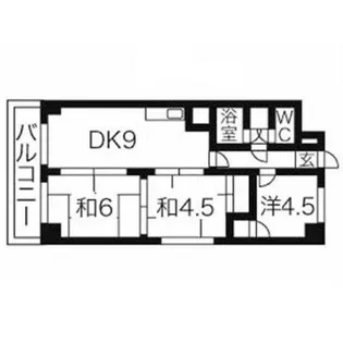 グランドパレス啓明【4階】の間取り