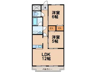 サンロード岡本II【3階】の間取り