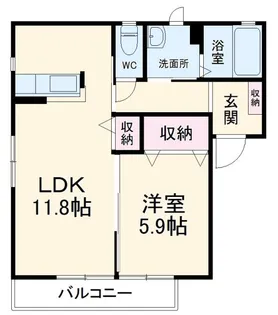 LES AMOUREUSESII【1階】の間取り