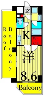 ラマージュ町屋【4階】の間取り