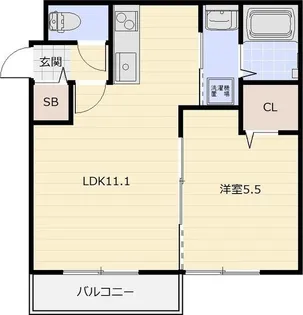 フェバリット千歳末広【4階】の間取り