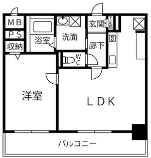 トパーズ酒殿【4階】の間取り