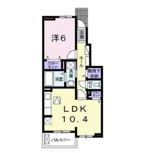 リリー【1階】の間取り