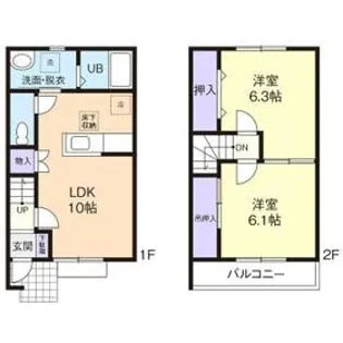 シャンド・フルール【1階】の間取り