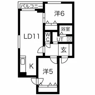 クラリス南9条【2階】の間取り