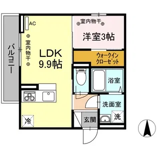 ナゴミエル【3階】の間取り