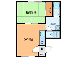コーポグローバル【1階】の間取り
