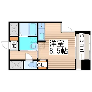 カーサ・スタジオーネ原町【2階】の間取り