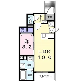 ジュナス 壱番館【1階】の間取り