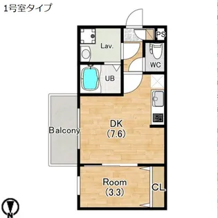 (仮称)ジーメゾン名古屋柳堀町【3階】の間取り