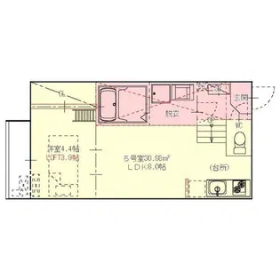 ハーモニーテラス松葉町III【2階】の間取り