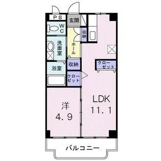 パレスビュー崎山【3階】の間取り