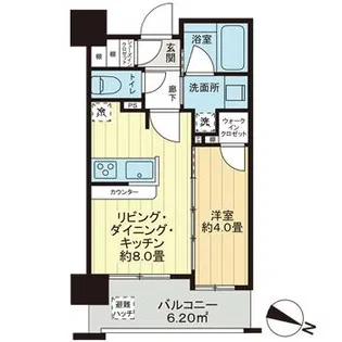 グローベル ザ・スイート横浜プレミア【1階】の間取り