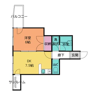 メゾン・ド・ラポール梅沢町【3階】の間取り