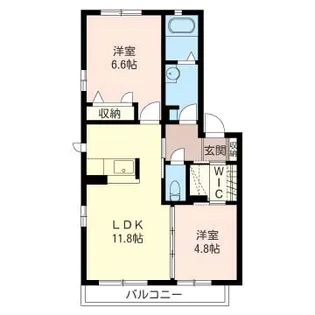 シャーメゾン エレガンスガーデンC【2階】の間取り