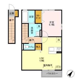 セジュール朝日【2階】の間取り