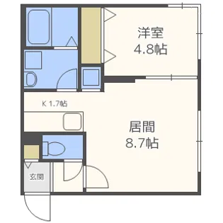 プライムコート西町【4階】の間取り