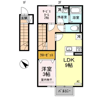 グランドゥール 203【2階】の間取り