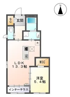シャルール宮田【1階】の間取り