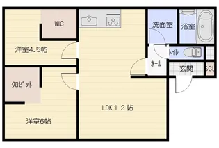 愛知県西尾市熊味町下池田【アパート】の間取り