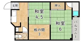 大阪府大阪市鶴見区今津中3【マンション】の間取り