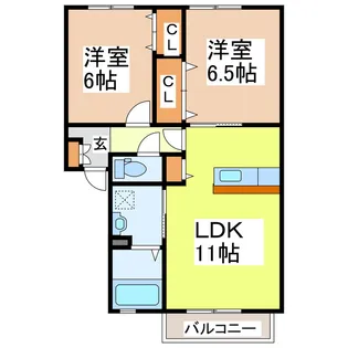 コスモC【2階】の間取り