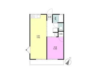 シティハイム白砂 B【1階】の間取り