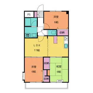 コンフォ・トゥールII【2階】の間取り
