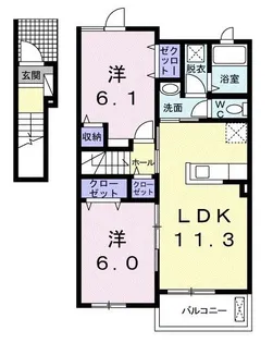 プロスパー キョウエイ【2階】の間取り