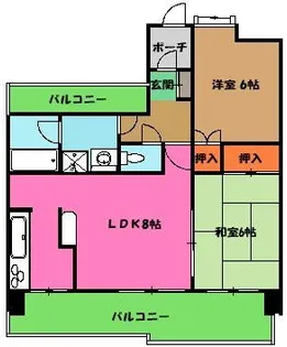 インシュランスビルディングIX船橋【6階】の間取り