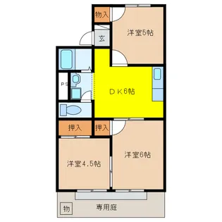エルグラン芝原 西棟【1階】の間取り